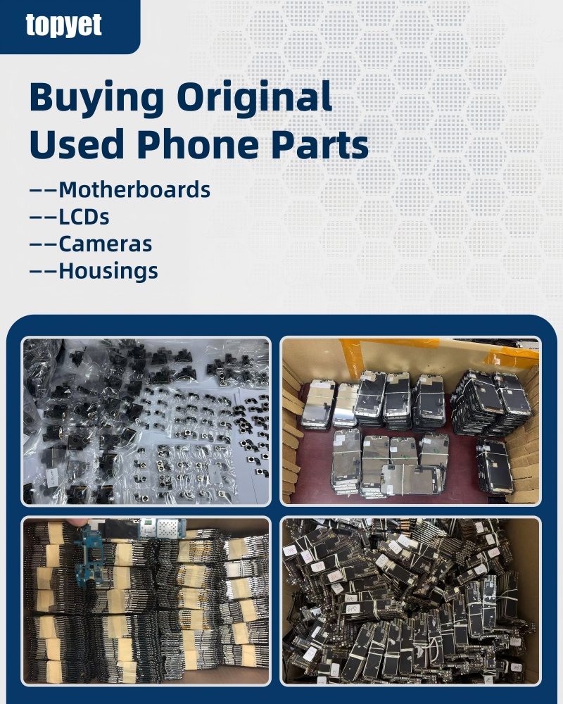 Acquisto di parti di telefoni usati originali: schede madri, LCD, fotocamere, custodie